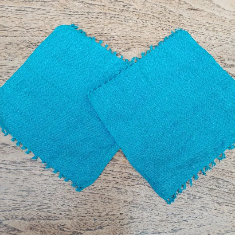 FREE WITH PURCHASE Set of two small blue linen mats